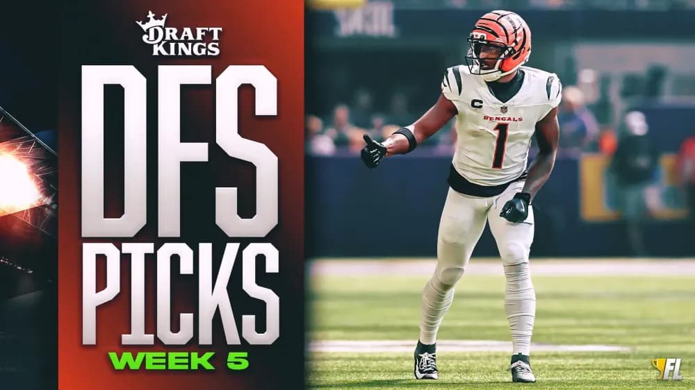 Week 5 DraftKings NFL DFS Picks: Ja'Marr Chase is Featured in Bengals-Lions Game Stack